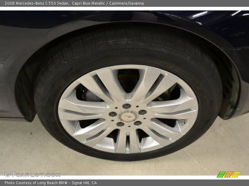 Capri Blue Metallic / Cashmere/Savanna 2008 Mercedes-Benz S 550 Sedan