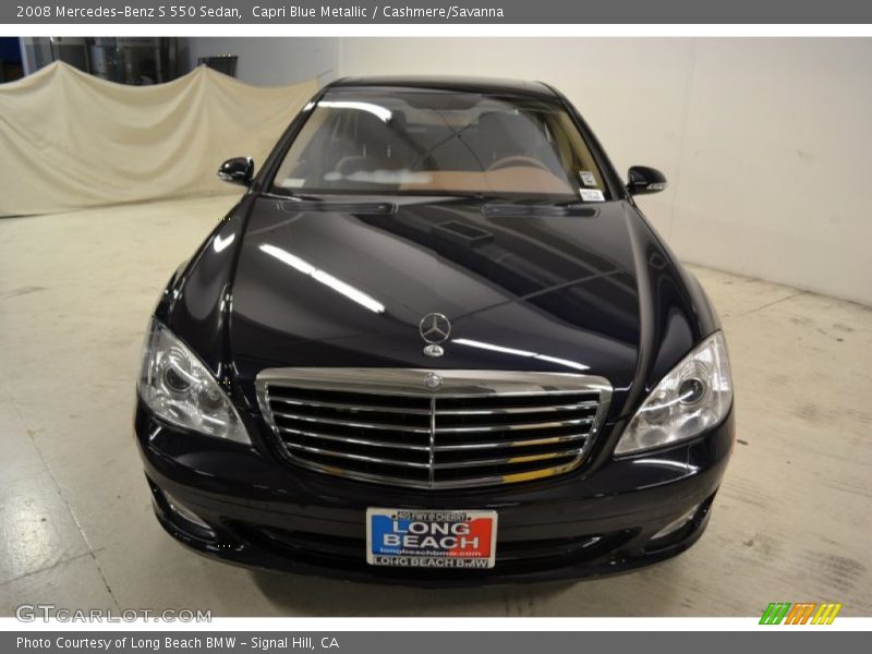 Capri Blue Metallic / Cashmere/Savanna 2008 Mercedes-Benz S 550 Sedan