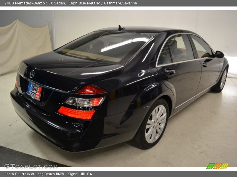 Capri Blue Metallic / Cashmere/Savanna 2008 Mercedes-Benz S 550 Sedan