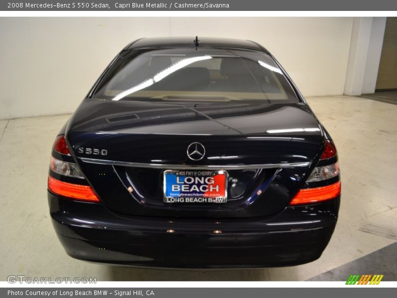 Capri Blue Metallic / Cashmere/Savanna 2008 Mercedes-Benz S 550 Sedan