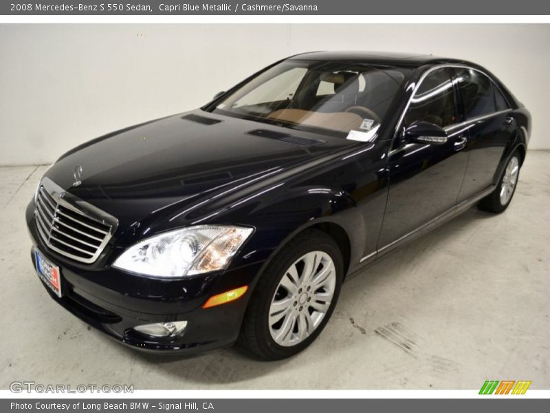 Capri Blue Metallic / Cashmere/Savanna 2008 Mercedes-Benz S 550 Sedan