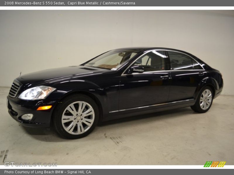 Capri Blue Metallic / Cashmere/Savanna 2008 Mercedes-Benz S 550 Sedan