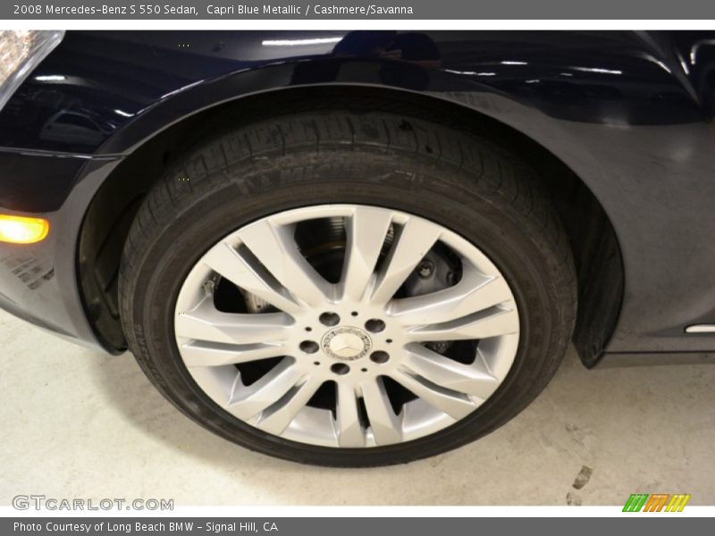 Capri Blue Metallic / Cashmere/Savanna 2008 Mercedes-Benz S 550 Sedan