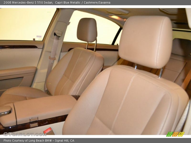 Capri Blue Metallic / Cashmere/Savanna 2008 Mercedes-Benz S 550 Sedan