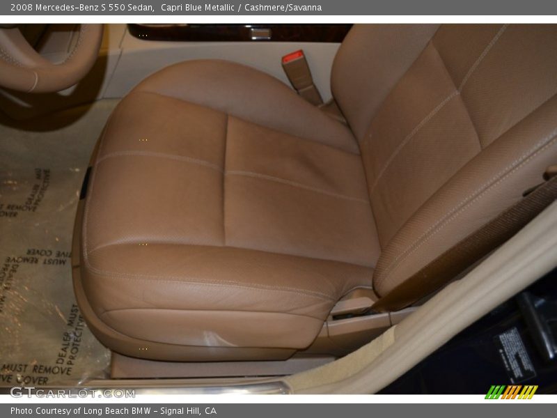 Capri Blue Metallic / Cashmere/Savanna 2008 Mercedes-Benz S 550 Sedan