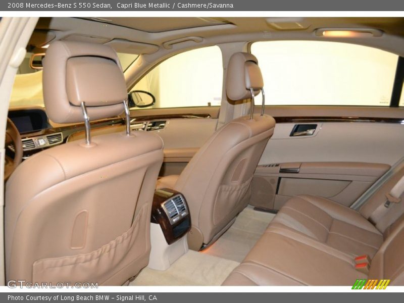 Capri Blue Metallic / Cashmere/Savanna 2008 Mercedes-Benz S 550 Sedan