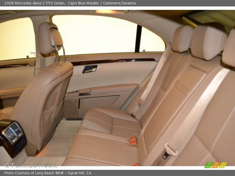 Capri Blue Metallic / Cashmere/Savanna 2008 Mercedes-Benz S 550 Sedan