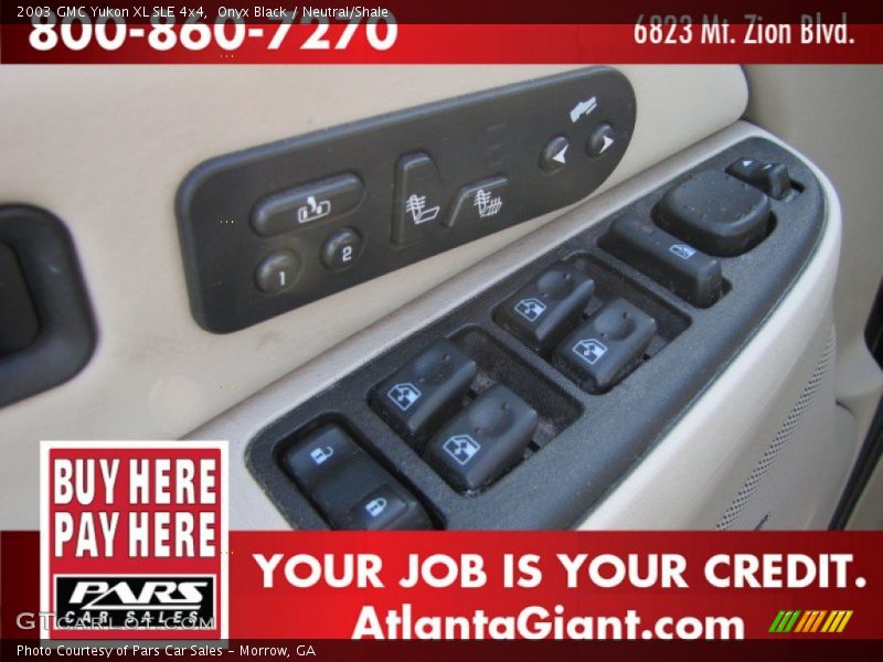 Onyx Black / Neutral/Shale 2003 GMC Yukon XL SLE 4x4