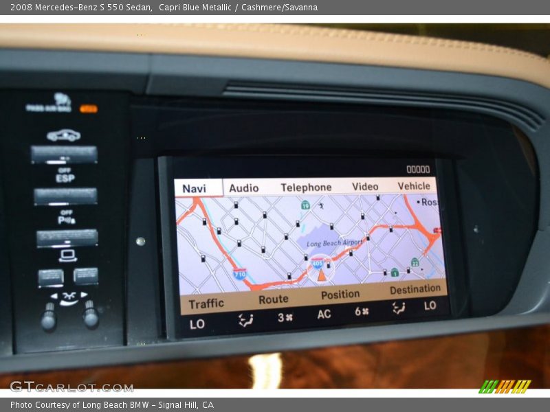 Capri Blue Metallic / Cashmere/Savanna 2008 Mercedes-Benz S 550 Sedan