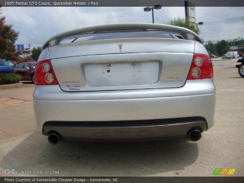 Quicksilver Metallic / Red 2005 Pontiac GTO Coupe