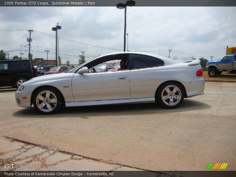 Quicksilver Metallic / Red 2005 Pontiac GTO Coupe