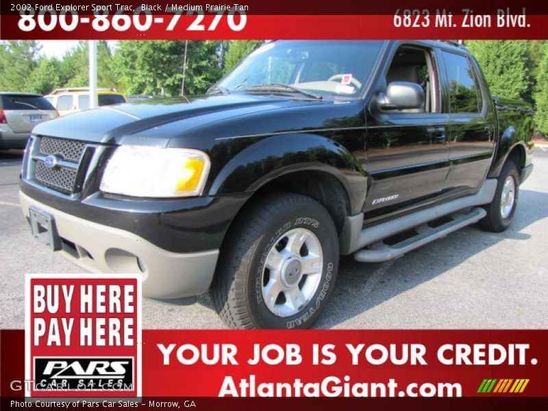 Black / Medium Prairie Tan 2002 Ford Explorer Sport Trac