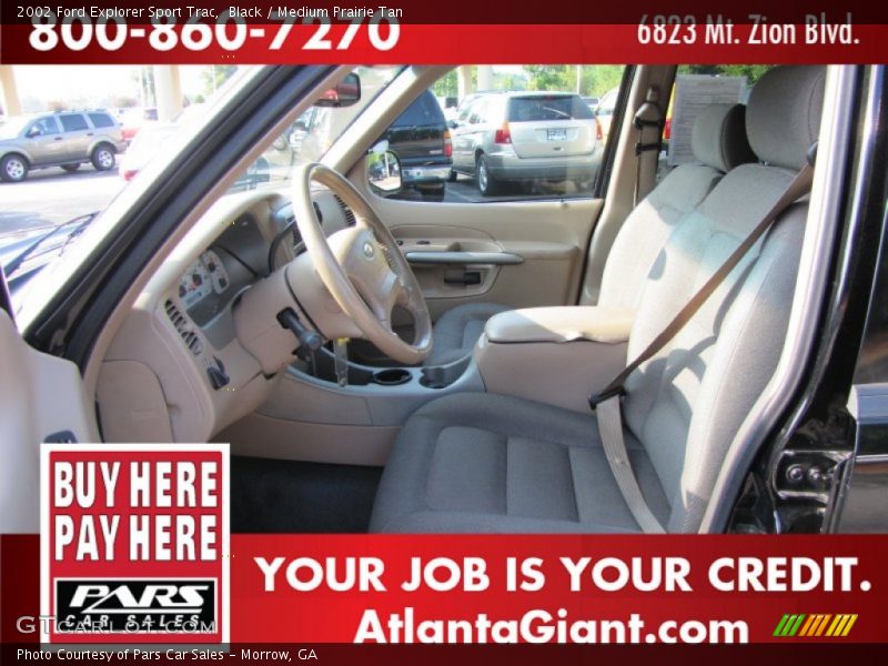 Black / Medium Prairie Tan 2002 Ford Explorer Sport Trac