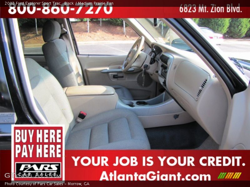 Black / Medium Prairie Tan 2002 Ford Explorer Sport Trac