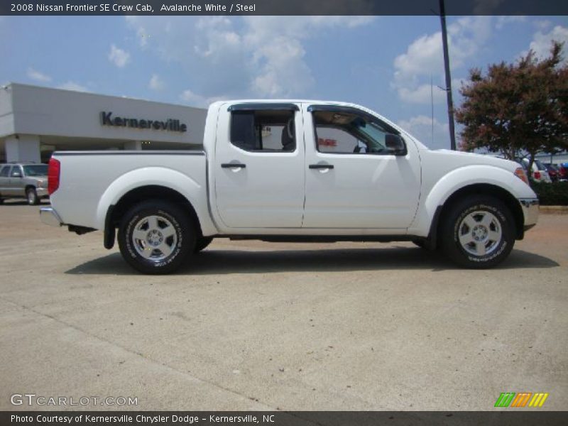 Avalanche White / Steel 2008 Nissan Frontier SE Crew Cab