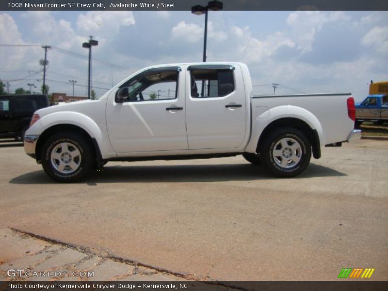 Avalanche White / Steel 2008 Nissan Frontier SE Crew Cab