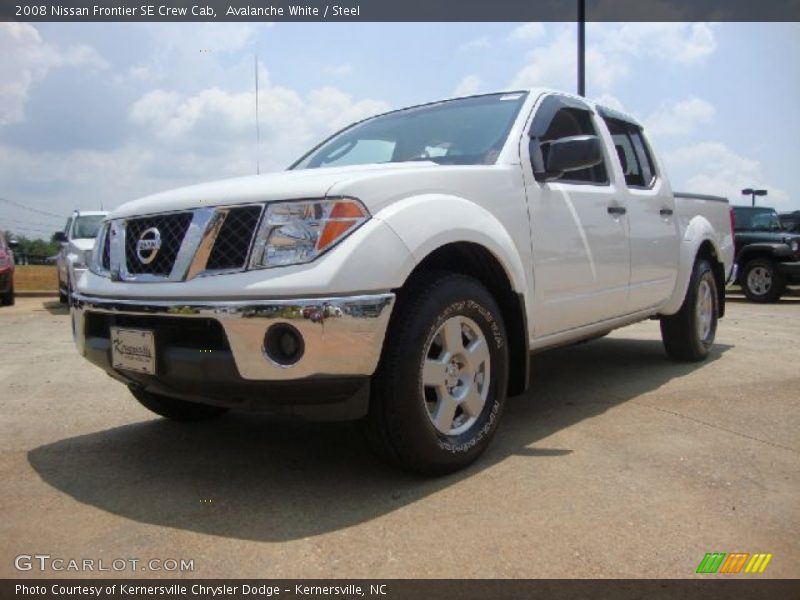 Avalanche White / Steel 2008 Nissan Frontier SE Crew Cab