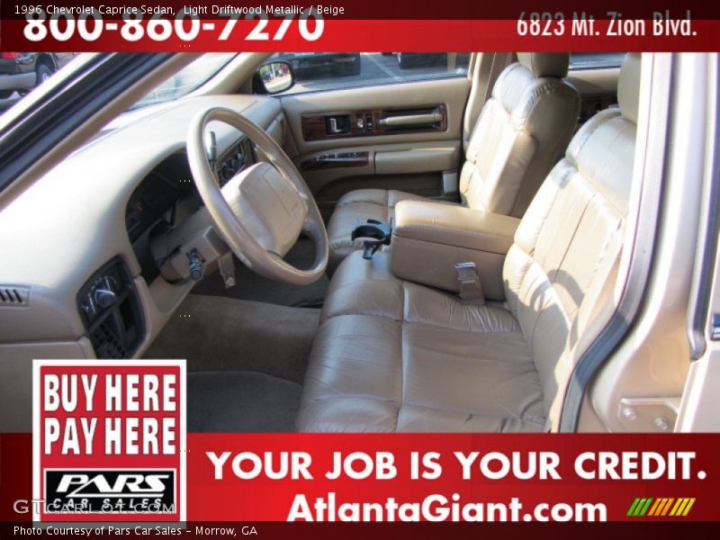 Light Driftwood Metallic / Beige 1996 Chevrolet Caprice Sedan