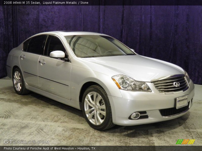 Liquid Platinum Metallic / Stone 2008 Infiniti M 35 Sedan