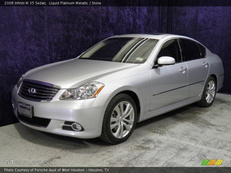 Liquid Platinum Metallic / Stone 2008 Infiniti M 35 Sedan