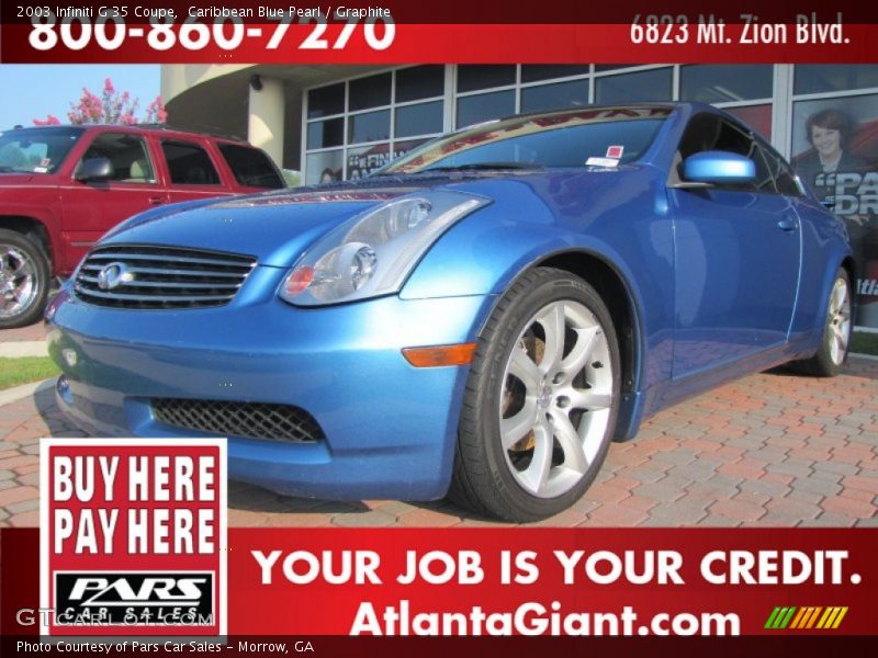 Caribbean Blue Pearl / Graphite 2003 Infiniti G 35 Coupe