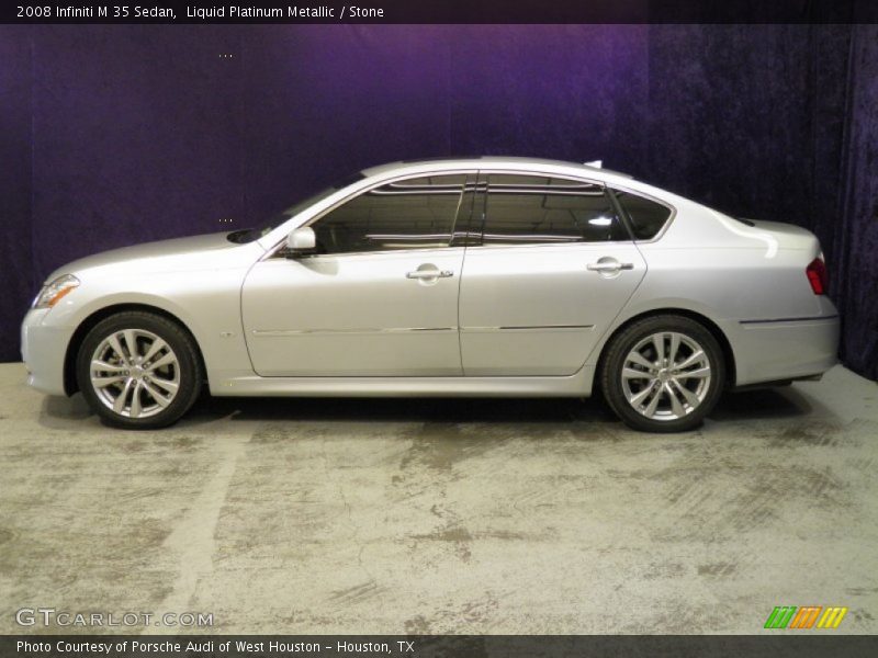 Liquid Platinum Metallic / Stone 2008 Infiniti M 35 Sedan