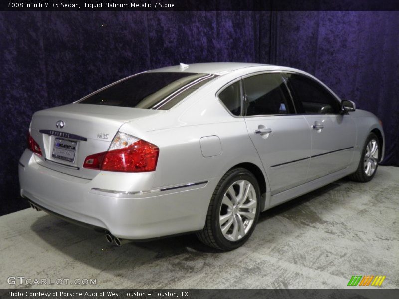 Liquid Platinum Metallic / Stone 2008 Infiniti M 35 Sedan
