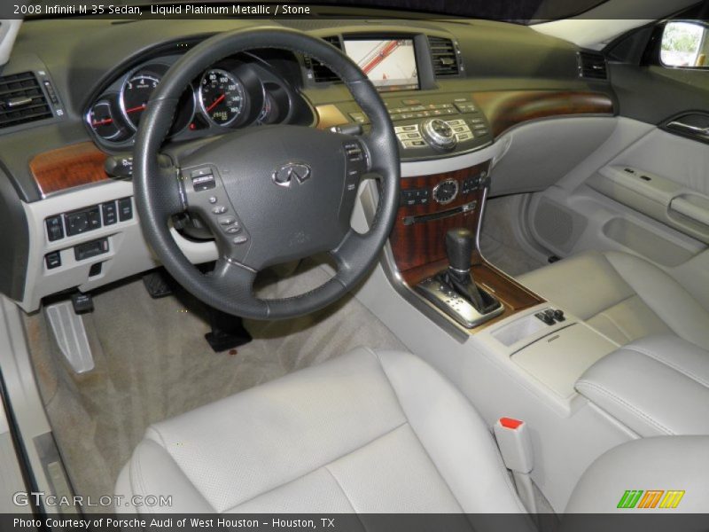 Liquid Platinum Metallic / Stone 2008 Infiniti M 35 Sedan