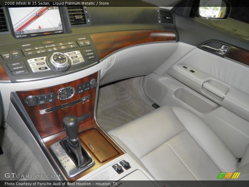 Liquid Platinum Metallic / Stone 2008 Infiniti M 35 Sedan