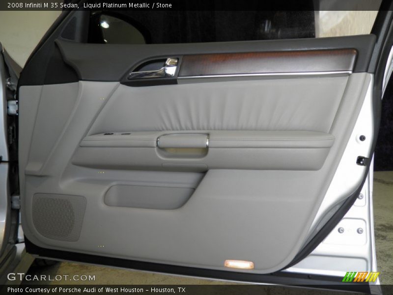 Liquid Platinum Metallic / Stone 2008 Infiniti M 35 Sedan