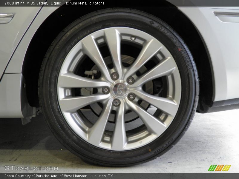 Liquid Platinum Metallic / Stone 2008 Infiniti M 35 Sedan