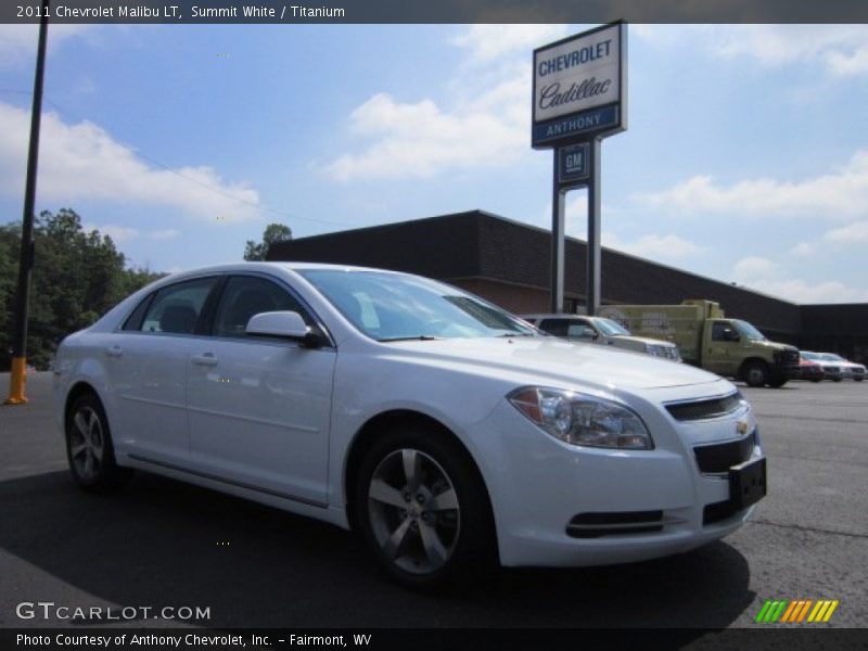 Summit White / Titanium 2011 Chevrolet Malibu LT