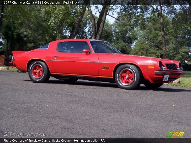 Light Red / Black 1977 Chevrolet Camaro Z28 Coupe
