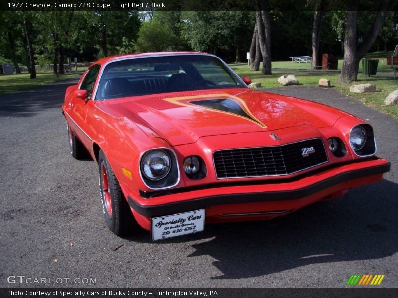 Light Red / Black 1977 Chevrolet Camaro Z28 Coupe