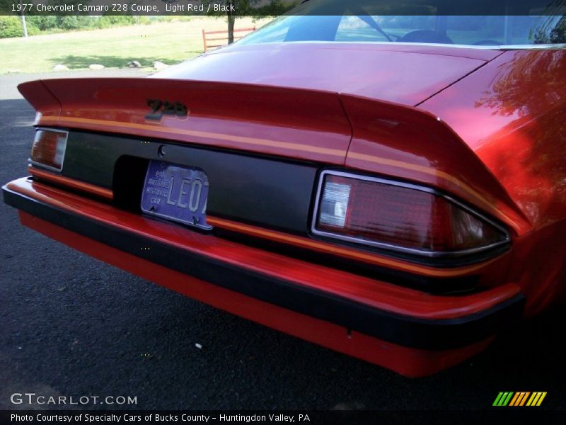 Light Red / Black 1977 Chevrolet Camaro Z28 Coupe
