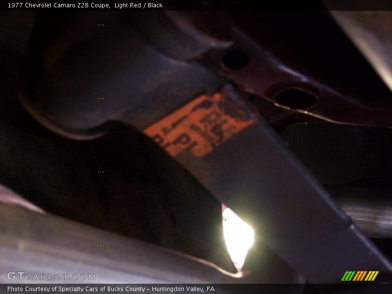 Light Red / Black 1977 Chevrolet Camaro Z28 Coupe