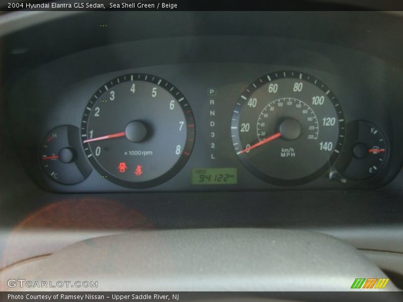 Sea Shell Green / Beige 2004 Hyundai Elantra GLS Sedan