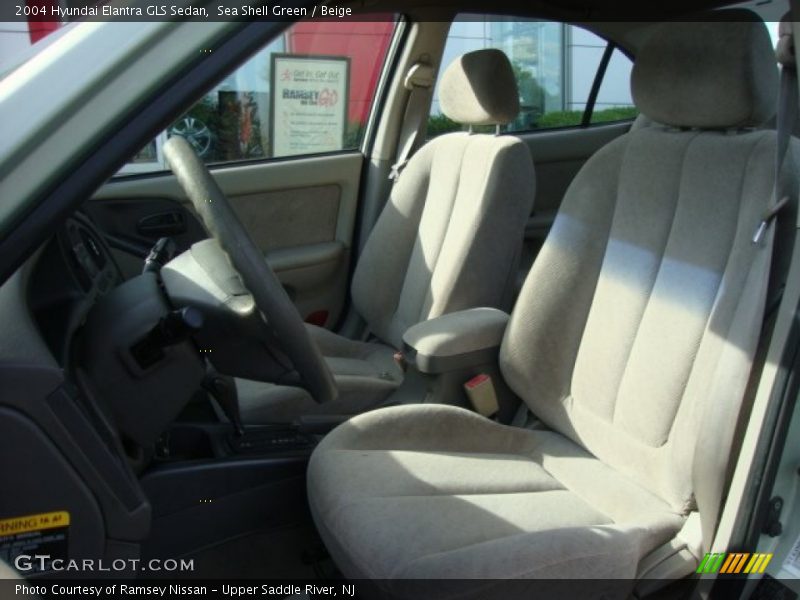 Sea Shell Green / Beige 2004 Hyundai Elantra GLS Sedan