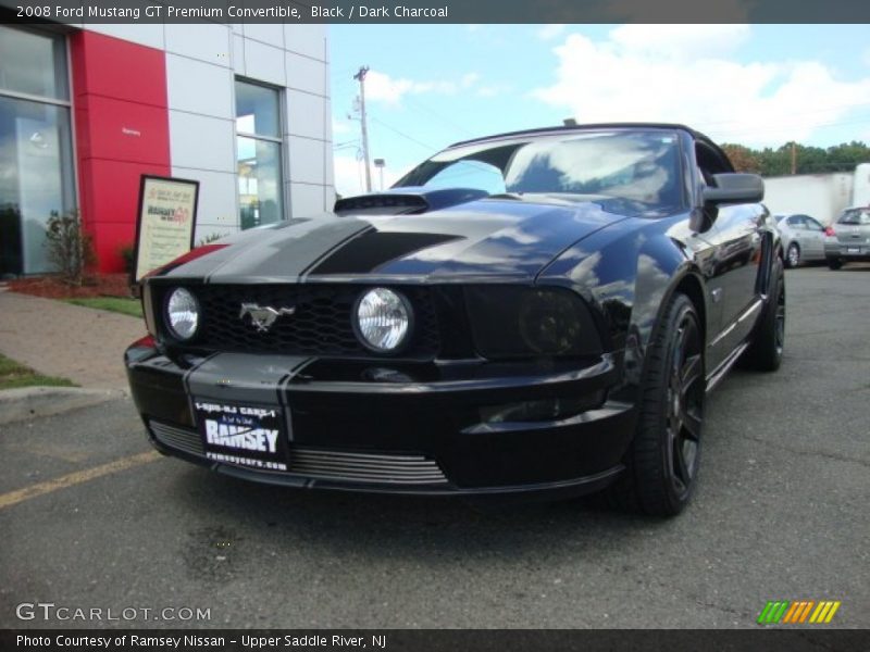 Black / Dark Charcoal 2008 Ford Mustang GT Premium Convertible