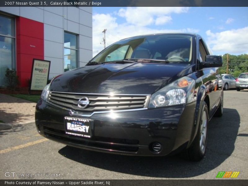 Galaxy Black Metallic / Beige 2007 Nissan Quest 3.5