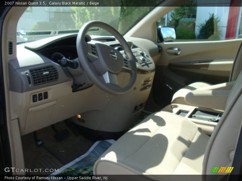 Galaxy Black Metallic / Beige 2007 Nissan Quest 3.5