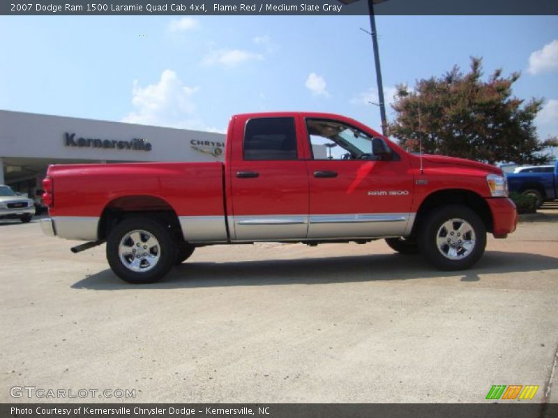 Flame Red / Medium Slate Gray 2007 Dodge Ram 1500 Laramie Quad Cab 4x4