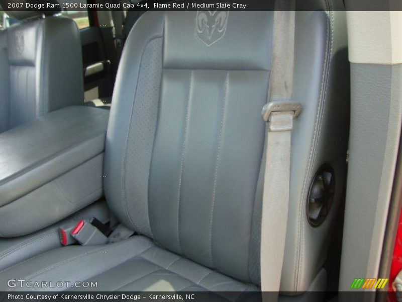 Flame Red / Medium Slate Gray 2007 Dodge Ram 1500 Laramie Quad Cab 4x4