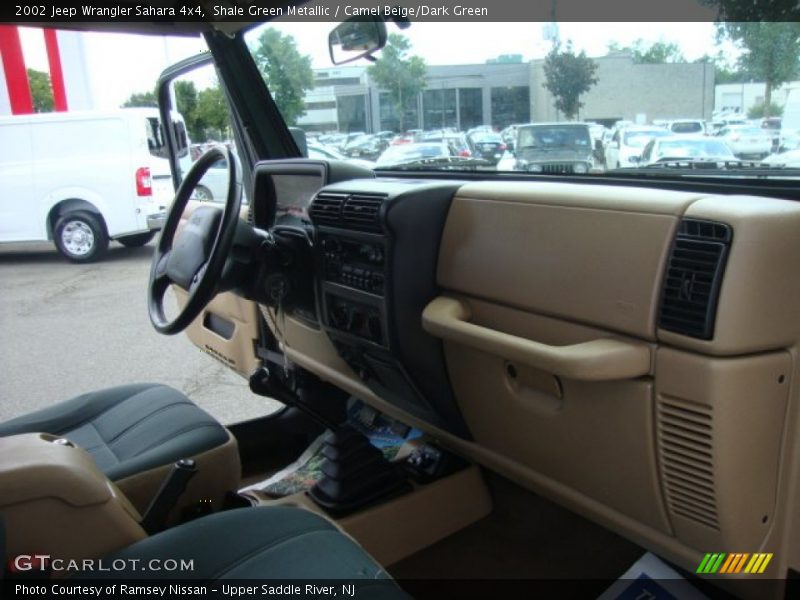 Shale Green Metallic / Camel Beige/Dark Green 2002 Jeep Wrangler Sahara 4x4