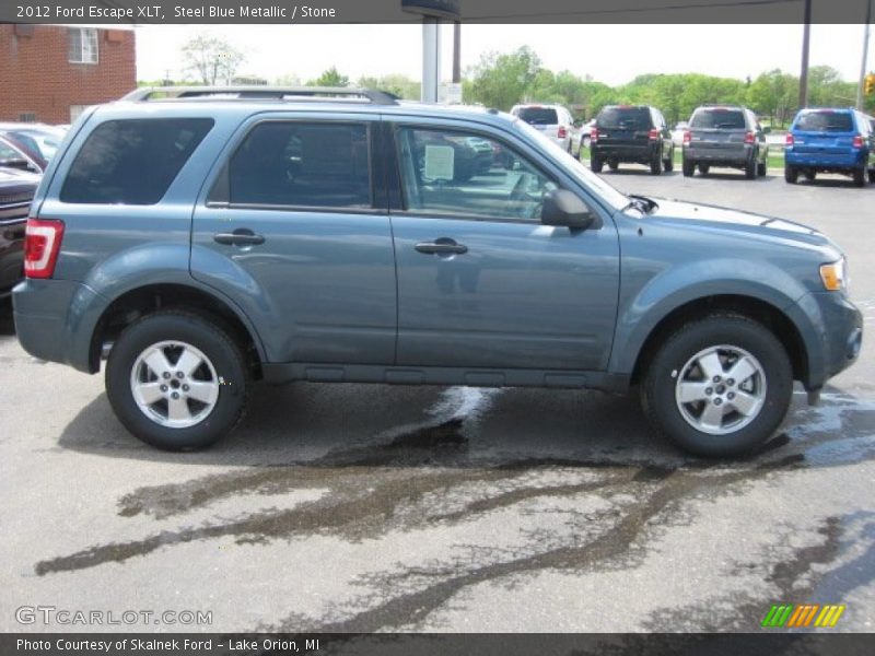 Steel Blue Metallic / Stone 2012 Ford Escape XLT