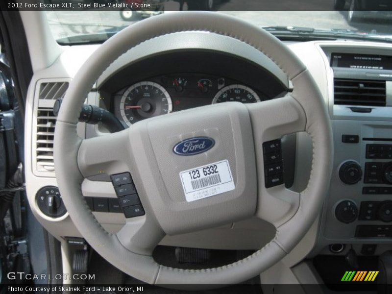 Steel Blue Metallic / Stone 2012 Ford Escape XLT