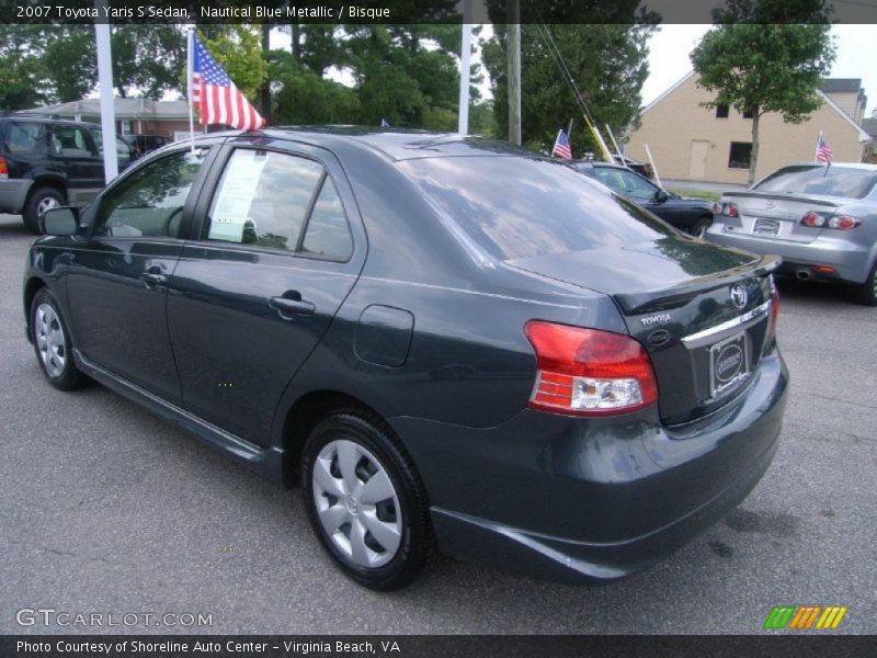 Nautical Blue Metallic / Bisque 2007 Toyota Yaris S Sedan