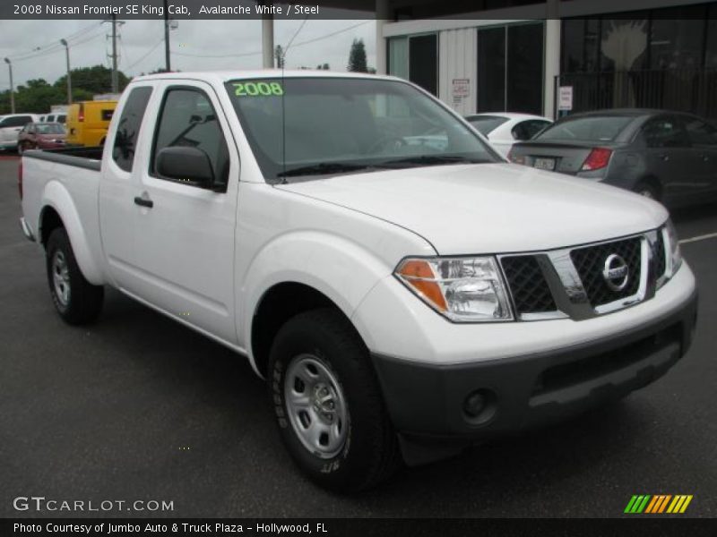 Avalanche White / Steel 2008 Nissan Frontier SE King Cab