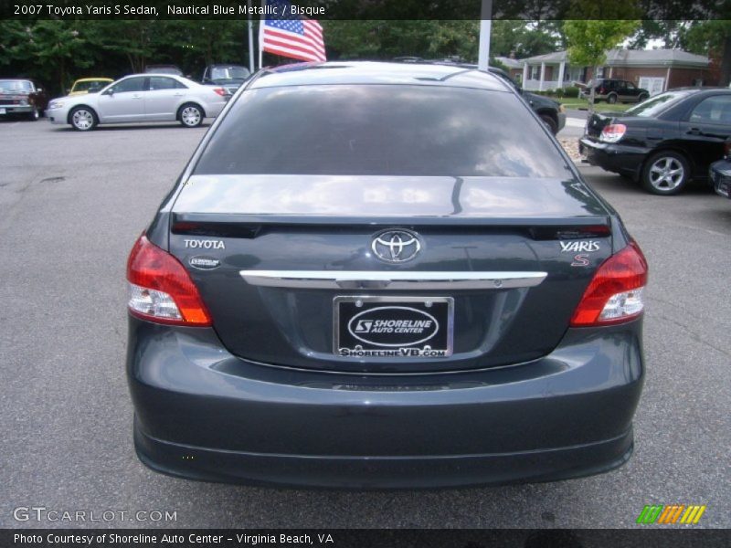 Nautical Blue Metallic / Bisque 2007 Toyota Yaris S Sedan