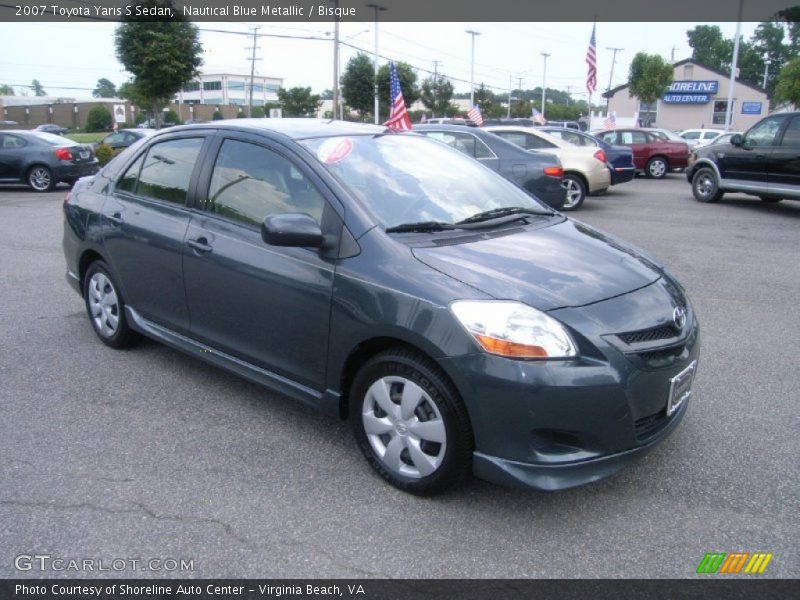 Nautical Blue Metallic / Bisque 2007 Toyota Yaris S Sedan